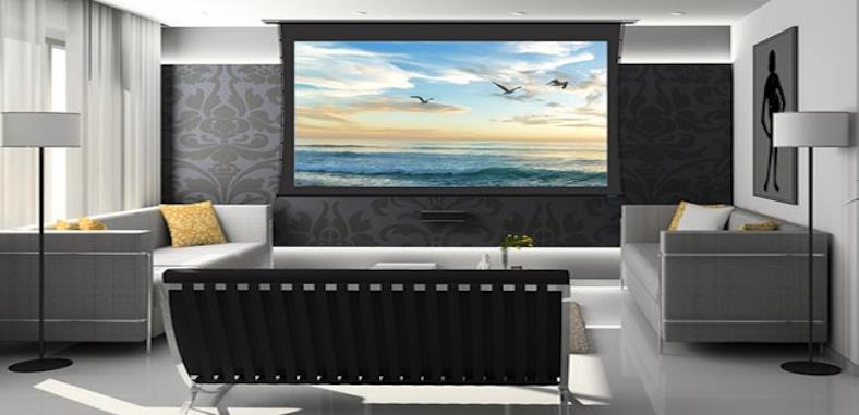 Stewart Cima Motorleinwand 21:9 Format Below Ceiling mit Tiburon G4 Tuch