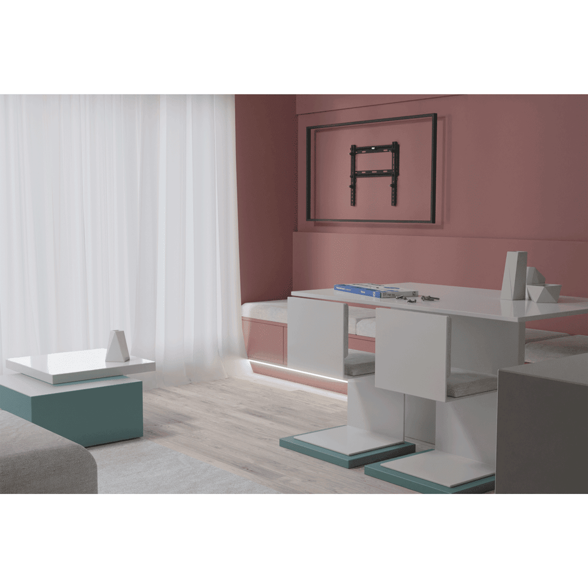 TW-44-room0001 GrobiTV - TW-44 TV-Wandhalterung - Montagebeispiel 08