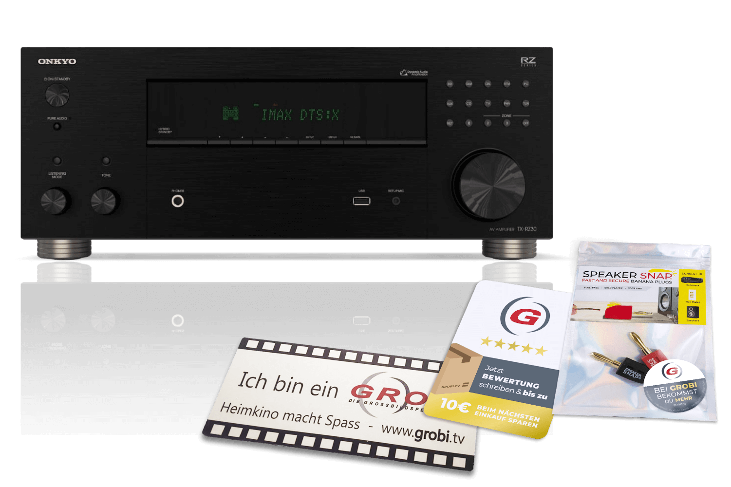 Onkyo TX-RZ30 | 9.2-Kanal Premium AV-Receiver (Schwarz) + GRATIS SPEAKER SNAP® + Schild