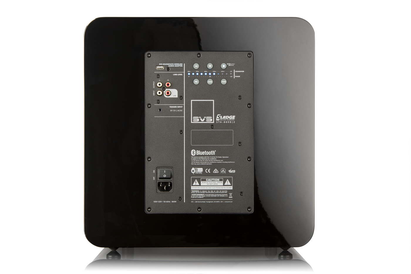 GrobiTV - SVS SB-3000 Heimkino Subwoofer - piano gloss black - Rückansicht