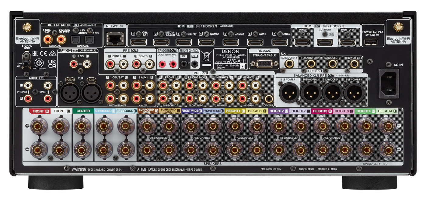 GrobiTV - Denon AVC-AH1  15.4-Kanal AV-Verstärker schwarz - Rückansicht