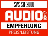 GrobiTV - SVS SB-2000 CLASSIC Heimkino Subwoofer - Black Ash - Logo der Test-Empfehlung des Magazins Audio