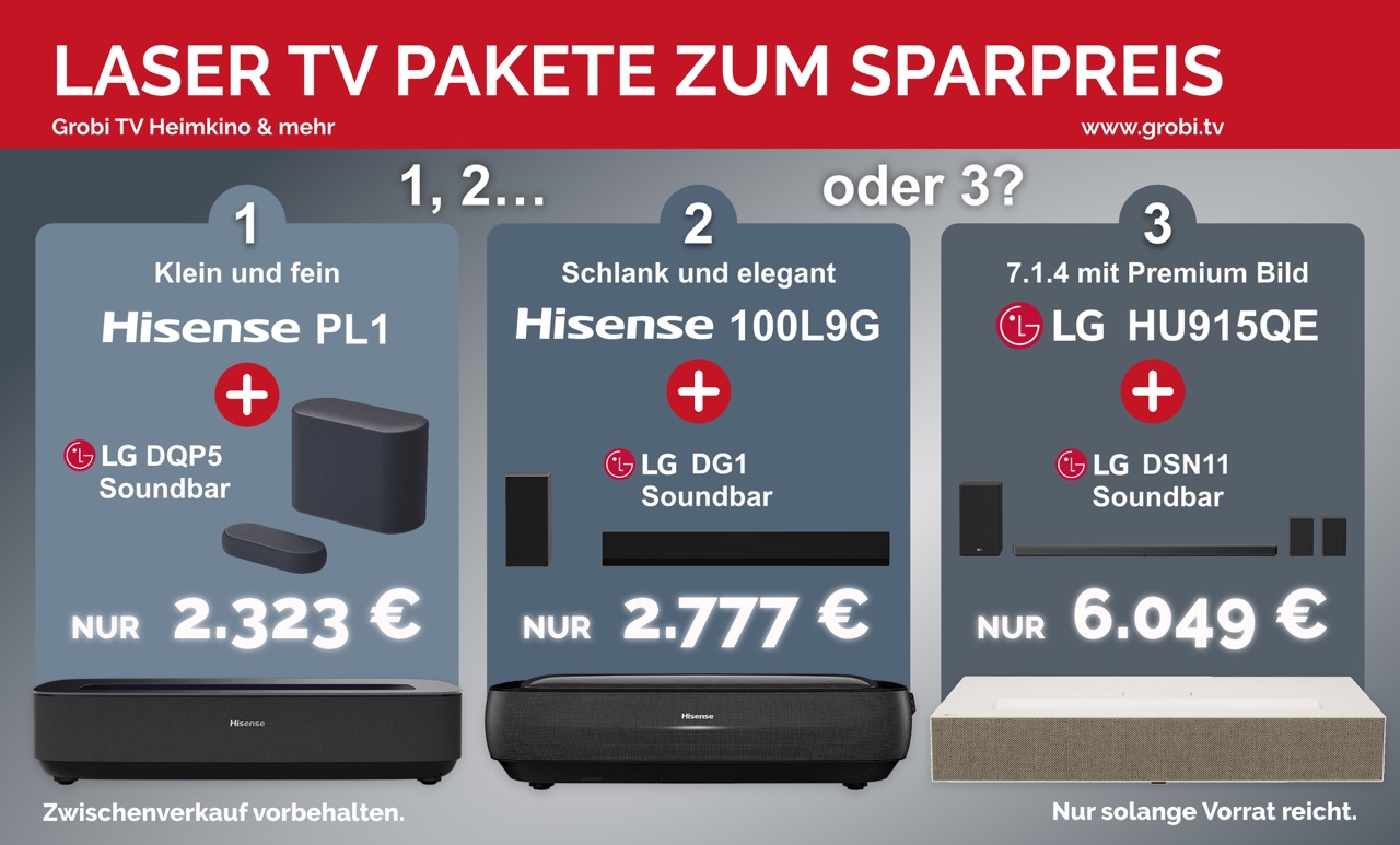 Laser TV Pakete zum Sparpreis. Bestes Bild und bester Ton
