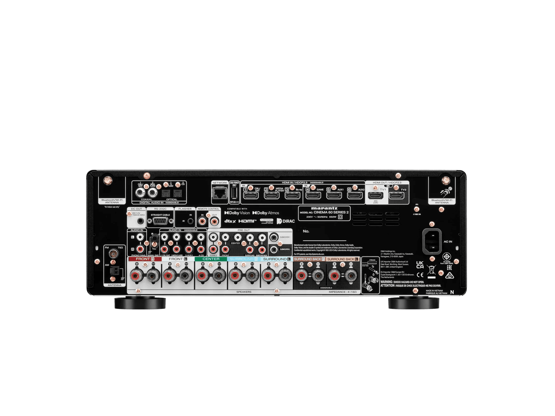 Marantz CINEMA 60 DAB SERIE 2 | 7.2-Kanal 8K Dolby Atmos AV-Receiver mit HEOS + GRATIS SPEAKER SNAP® + Auro3D / GROBI Schild