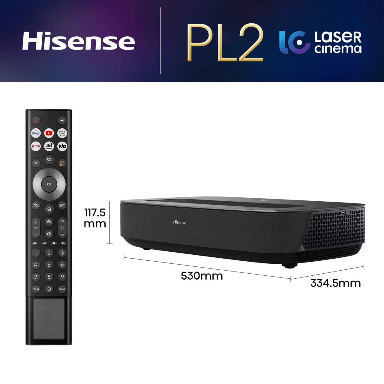 Gross-Size Hisense PL2  Laser Cinema 4K Ultra HD Laser TV (GROBI-Edition)