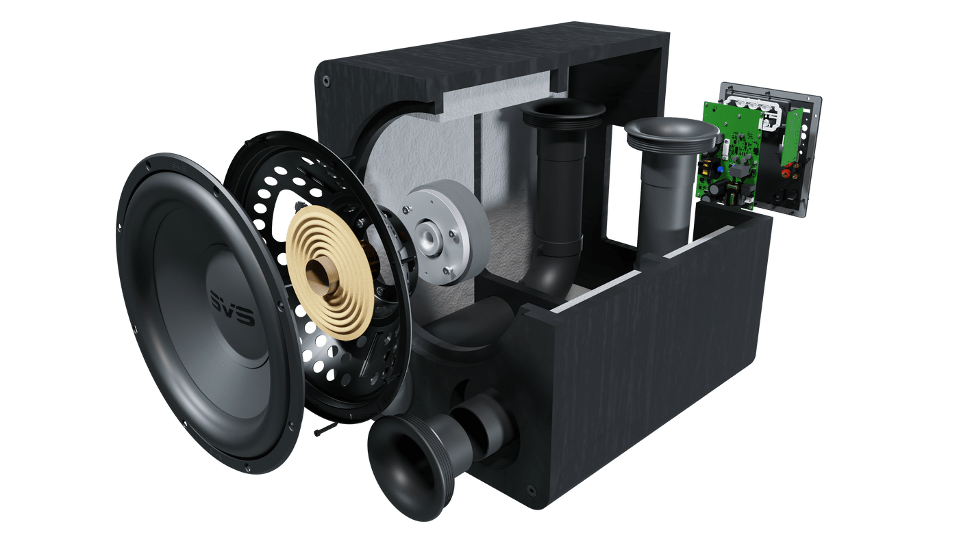 GrobiTV - SVS PB-1000 Heimkino Subwoofer - Premium Black Ash - Explositionsgrafik