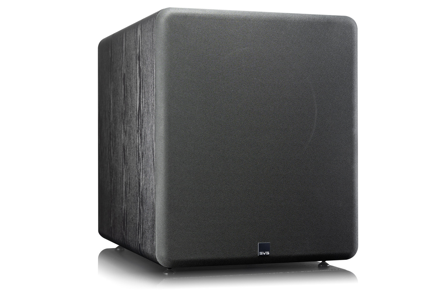GrobiTV - SVS PB-2000 Pro Heimkino Subwoofer - Premium Black Ash - Frontansicht rechts mit Grill
