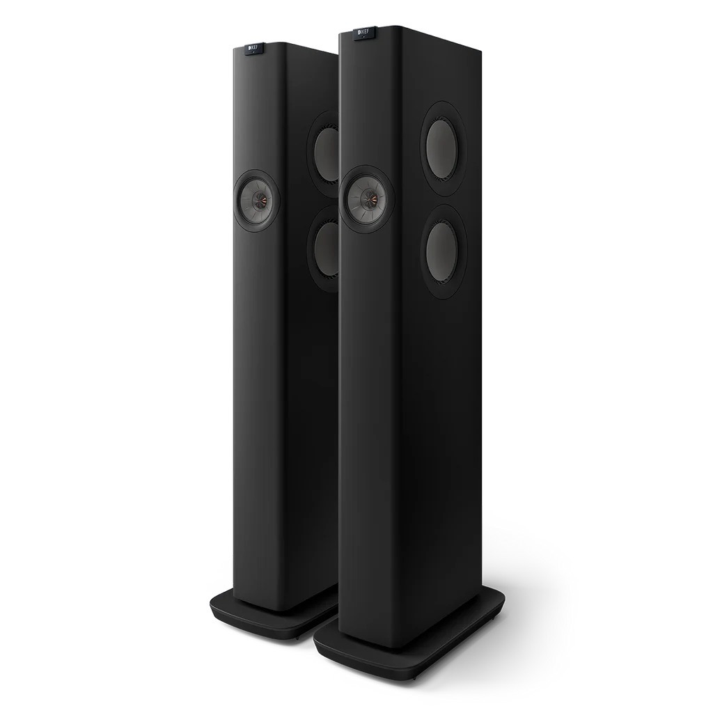 GrobiTV - KEF LS60 Wireless - WLAN Hifi Lautsprecher - Frontansicht Schwarz