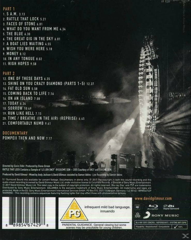 David Gilmour – Live at Pompeii - Blu-ray