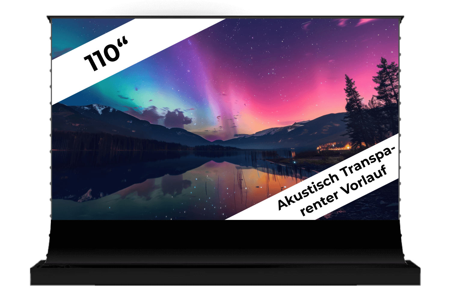 Vividstorm S PRO P | Motorische CLR Bodenleinwand (mit akustisch transparentem Vorlauf)