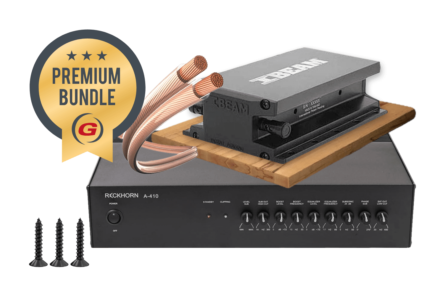 IBeam VT-200 + Reckhorn A-410 | Körperschallwandler (Premium Bundle)