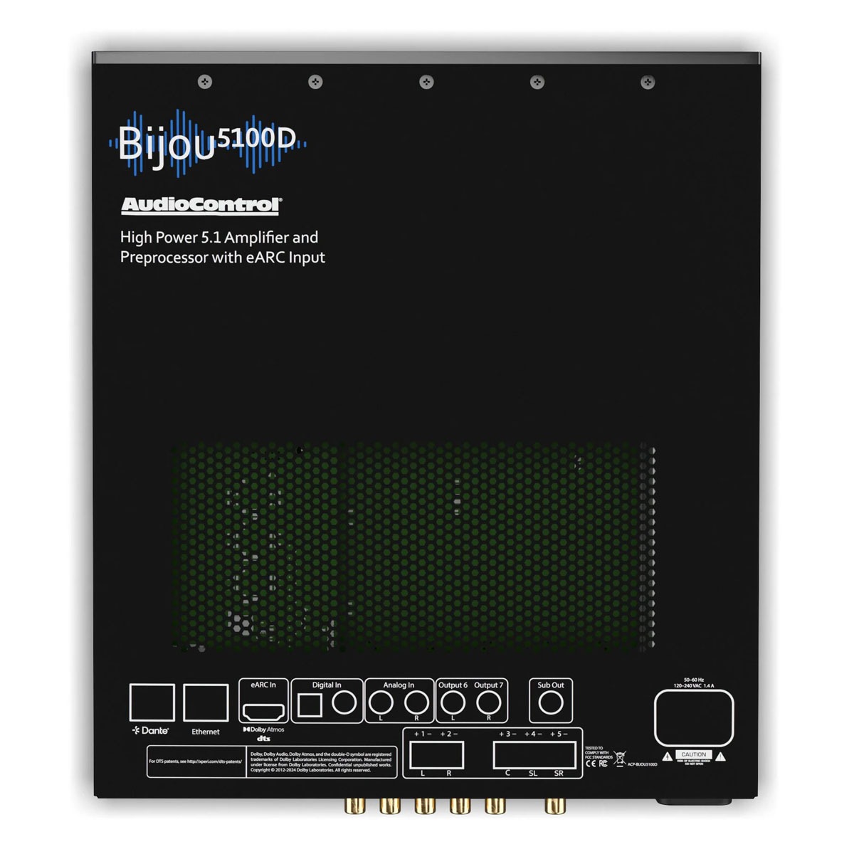 AudioControl Bijou 5100D | Kompakter 5.1 Heimkino-Verstärker mit Dante & HDMI eARC