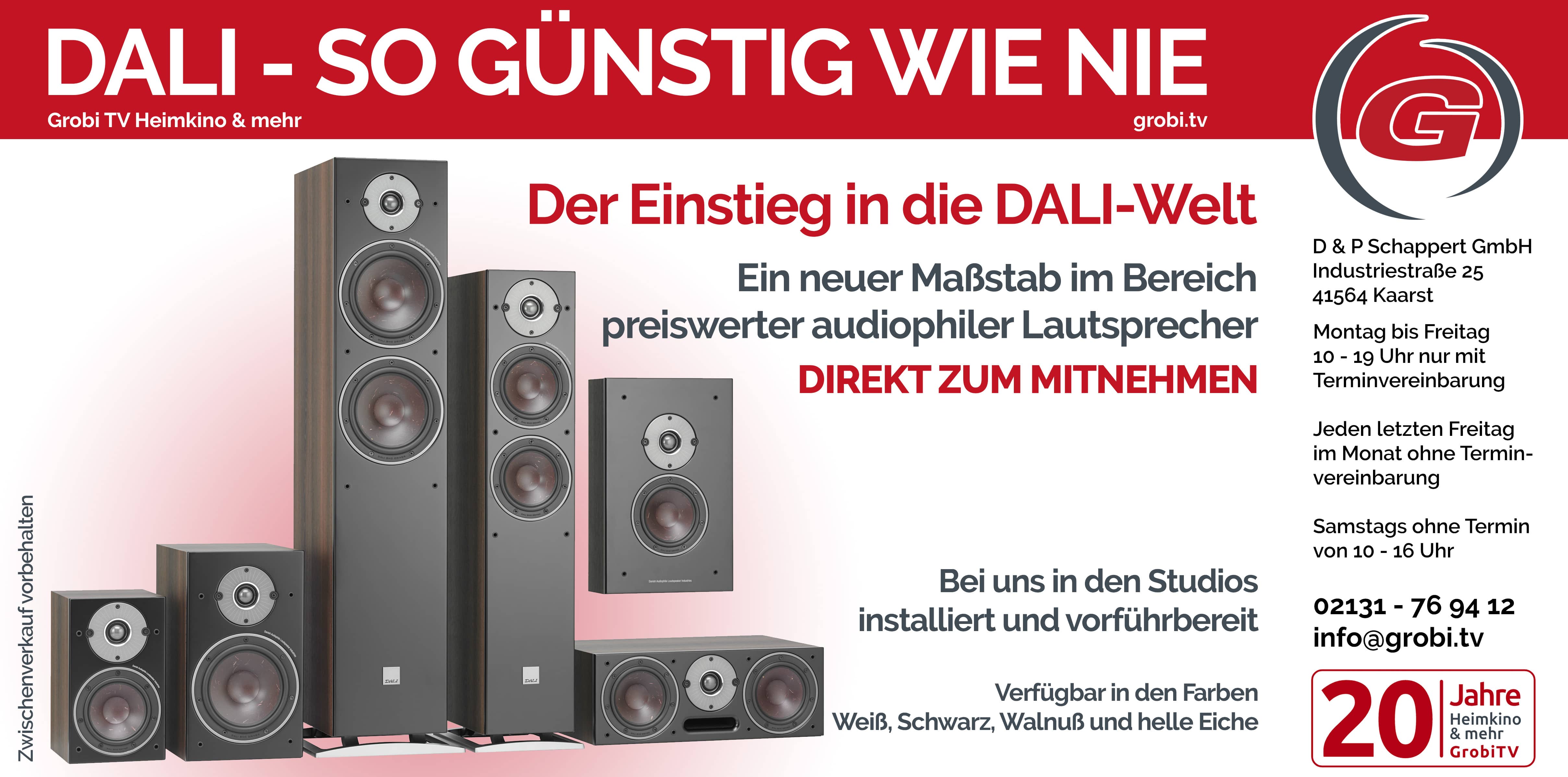 Dali OBERON Lautsprecher mit patentierter SMC Technik - AKTIONSPREISE -