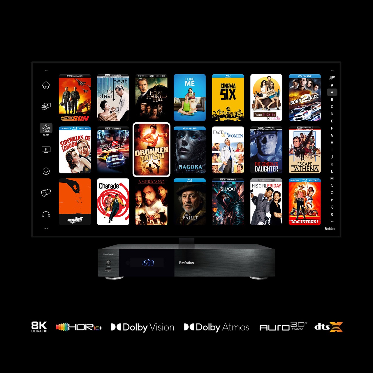 Rvolution PlayerOne 8K | High-End Netzwerk Mediaplayer und Medienserver