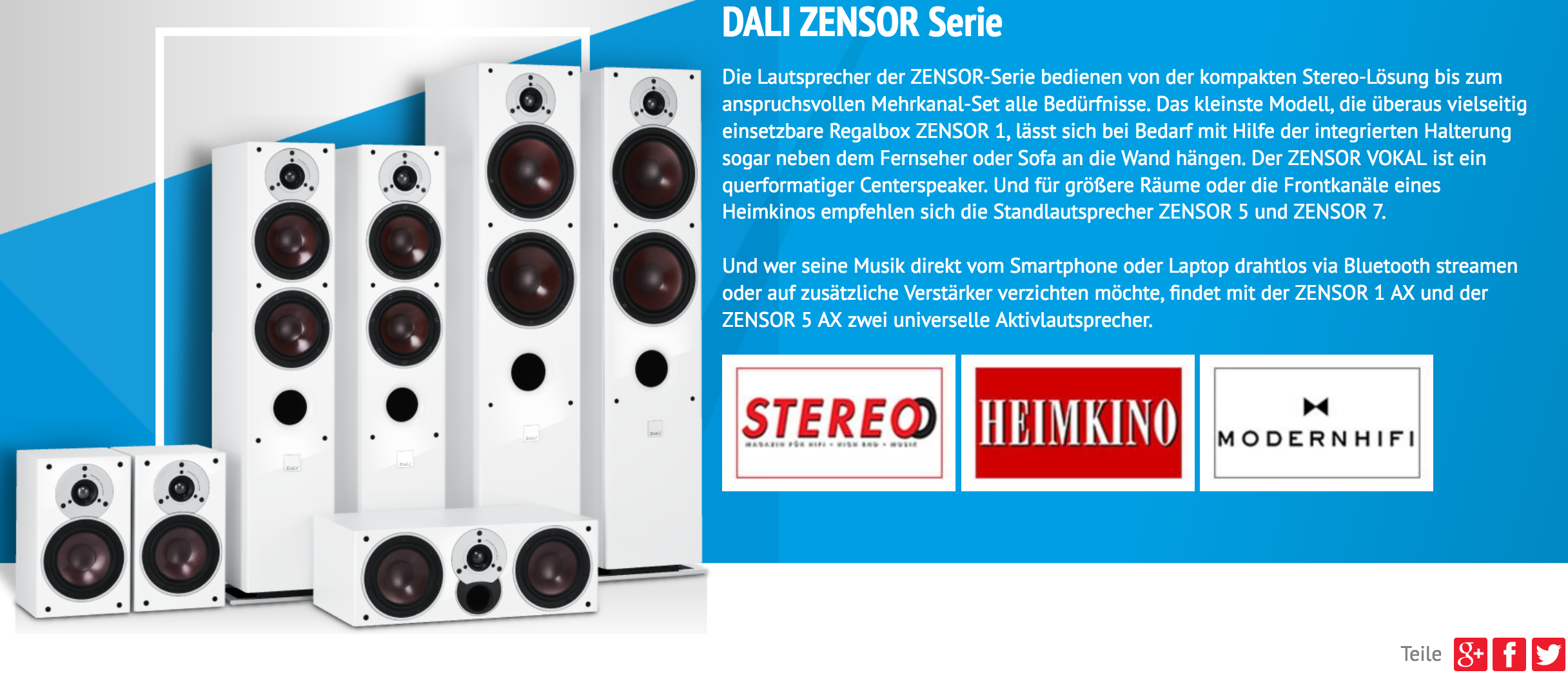 Das ist hart - DALI ZENSOR Serie derzeit nicht lieferbar