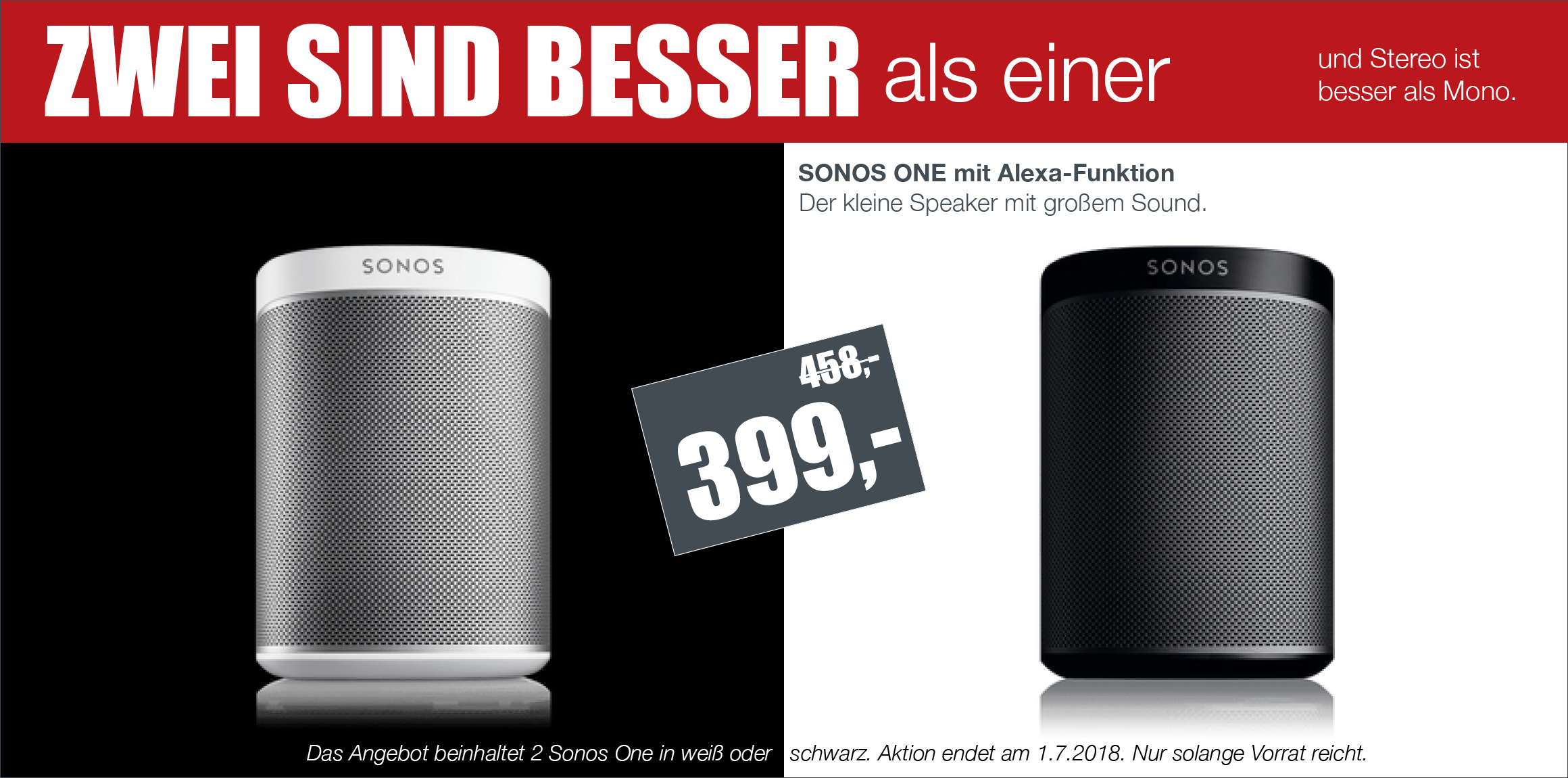 SONOS ONE Aktion - jetzt Geld sparen