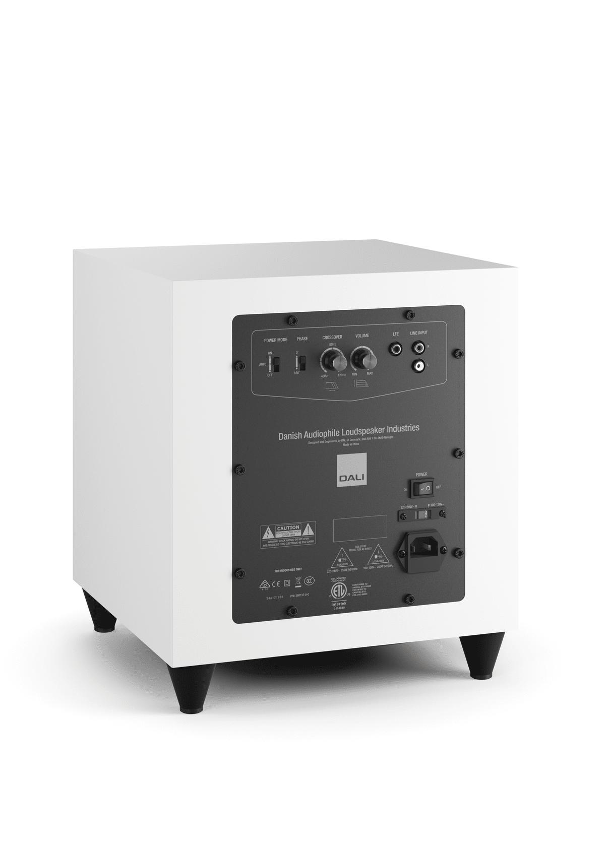 GrobiTV - DALI SUB C-8 D Subwoofer  weiß - Rückansicht links