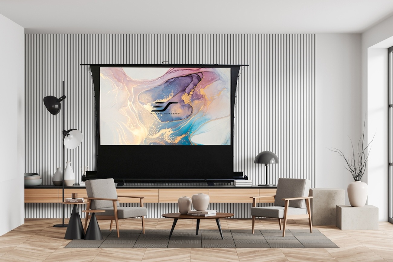 Elite Screens ezCinema Tab-Tension CineGrey 4D | Mobile ALR Hochkontrast-Leinwand