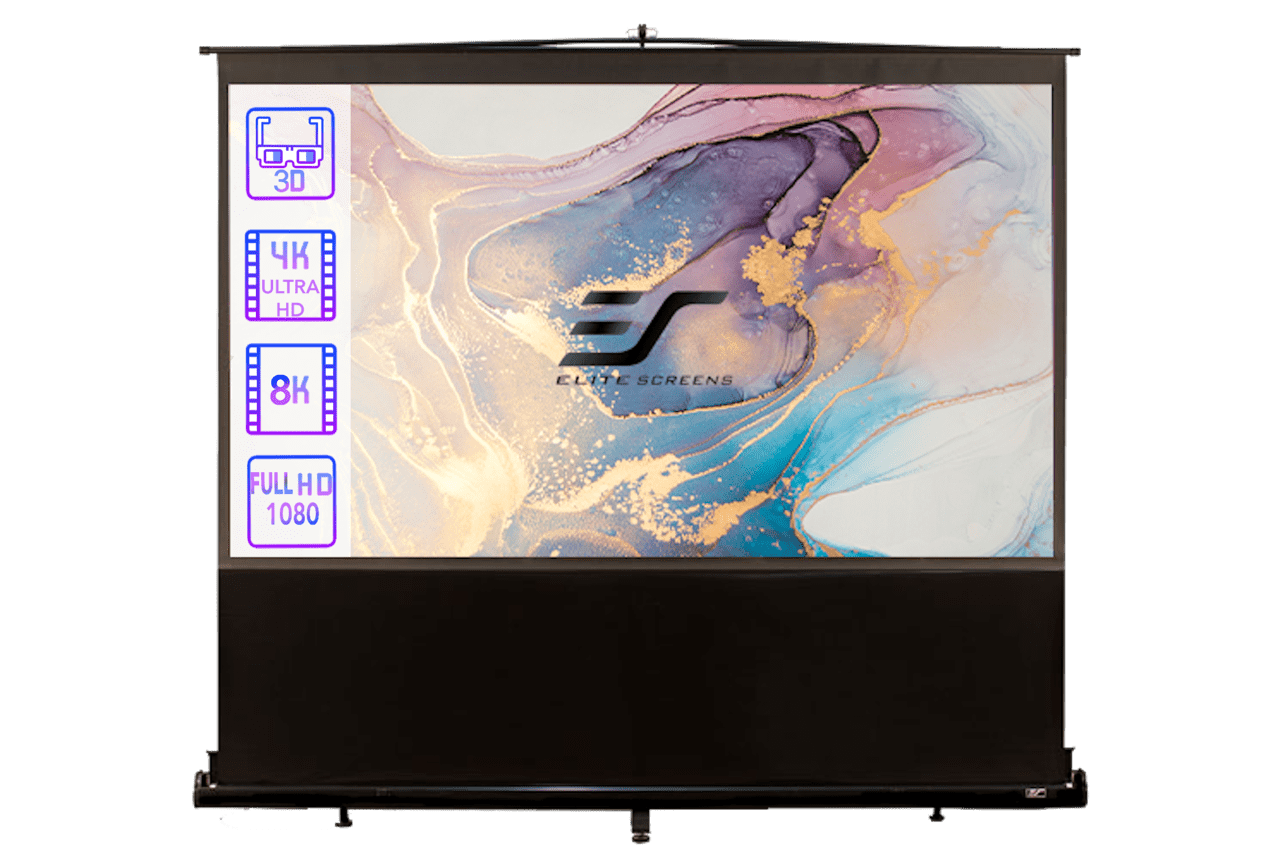 Elite Screens ezCinema | Mobile Teleskop-Leinwand für Präsentation & Heimkino