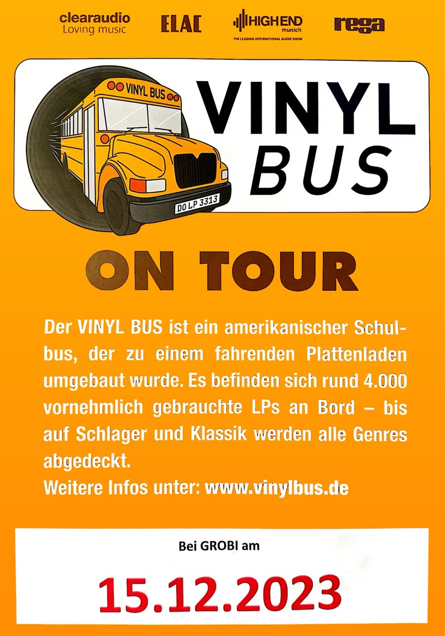Vinyl-Liebhaber aufgepasst: Der Vinyl-Bus macht halt bei GROBI.TV!