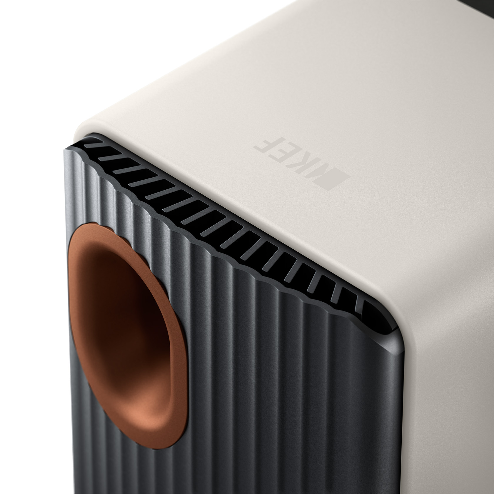 GrobiTV - KEF LS50 Wireless II Lautsprecher Einzeln weiß Rückansicht 2
