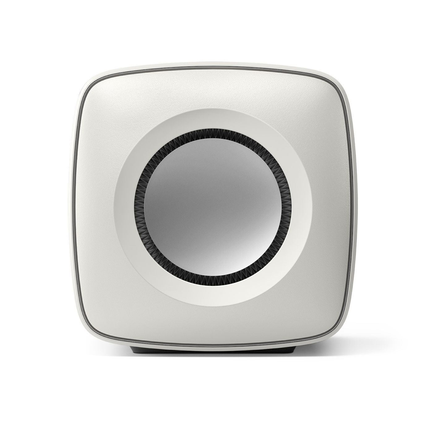 KC62_Mineral-White_side GrobiTV - KEF KC62 Subwoofer weiß Frontansicht