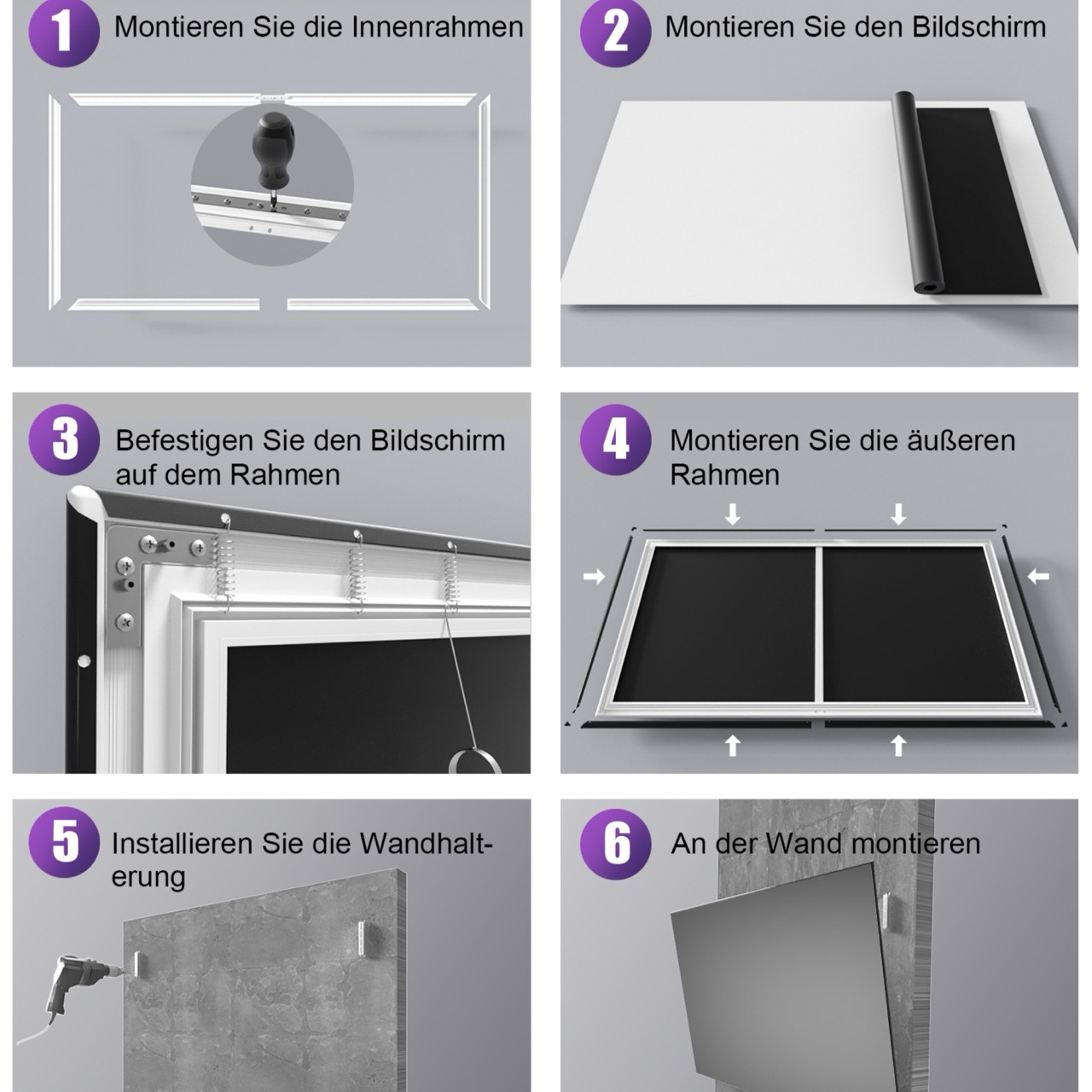 AWOL VISION | Cinematic (132-150") Rahmenleinwand für Laser TVs