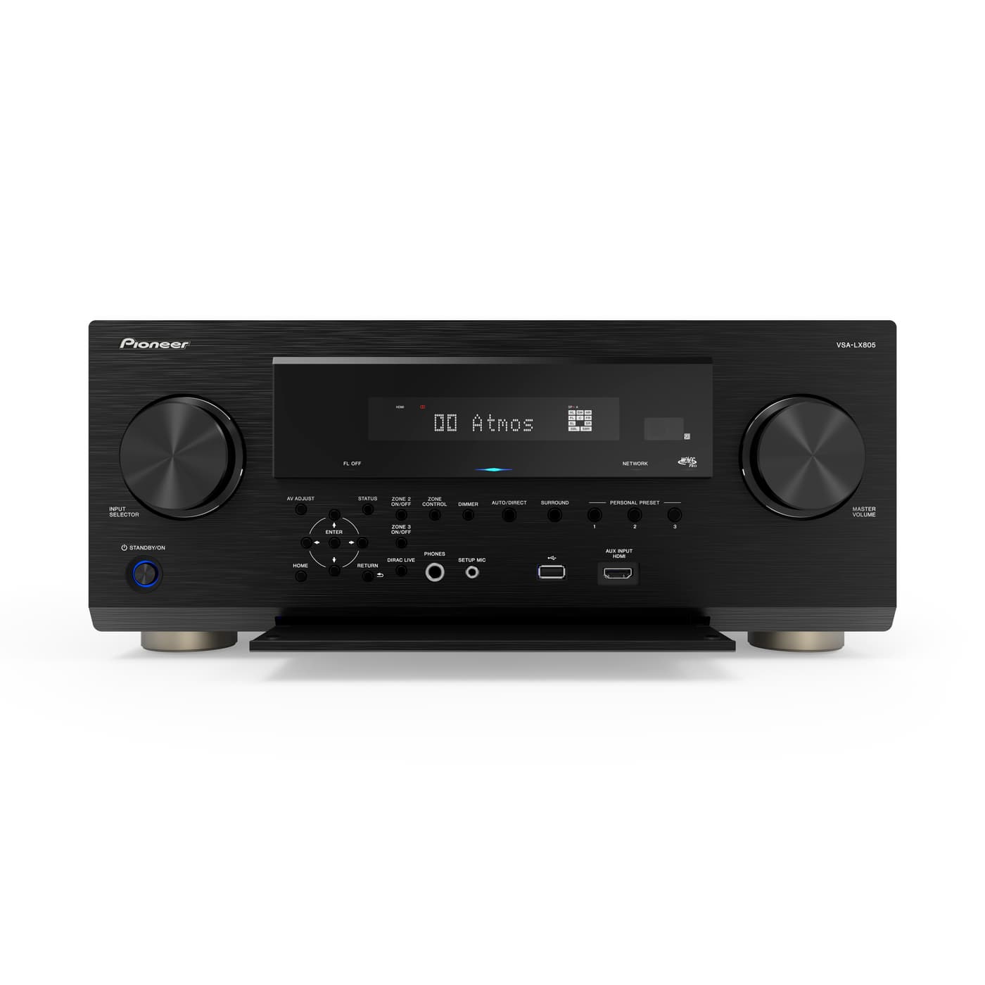 Grobi.TV - Pioneer VSA-LX805 11.4-Kanal Premium AV-Receiver - schwarz - Frontansicht geöffnet