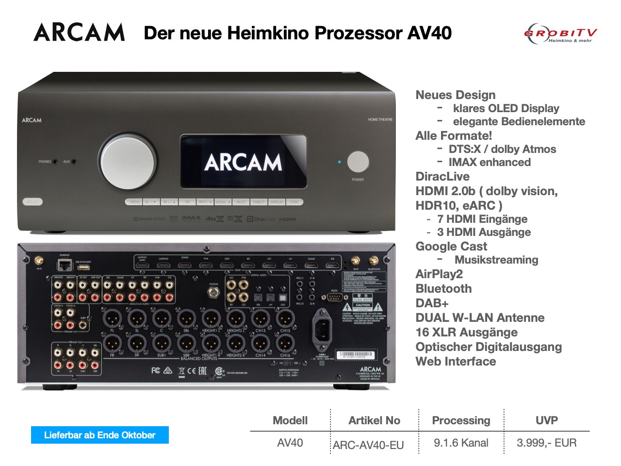 ARCAM AVR "Anflug" verzögert sich