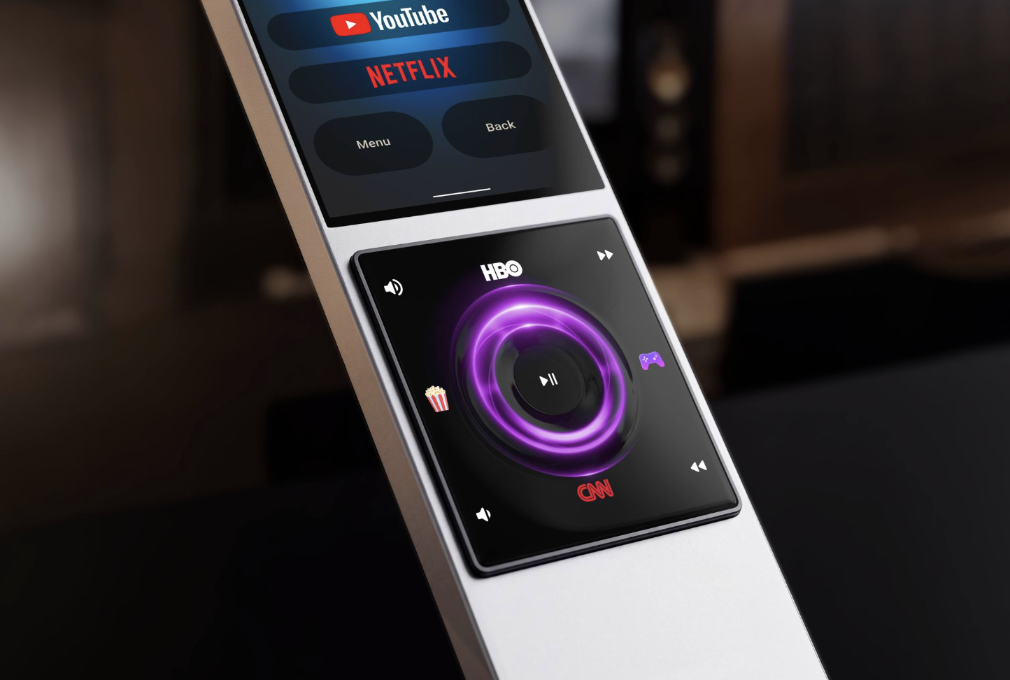 Individuell angepasstes Dynamic Keypad der AVA Cinema Remote