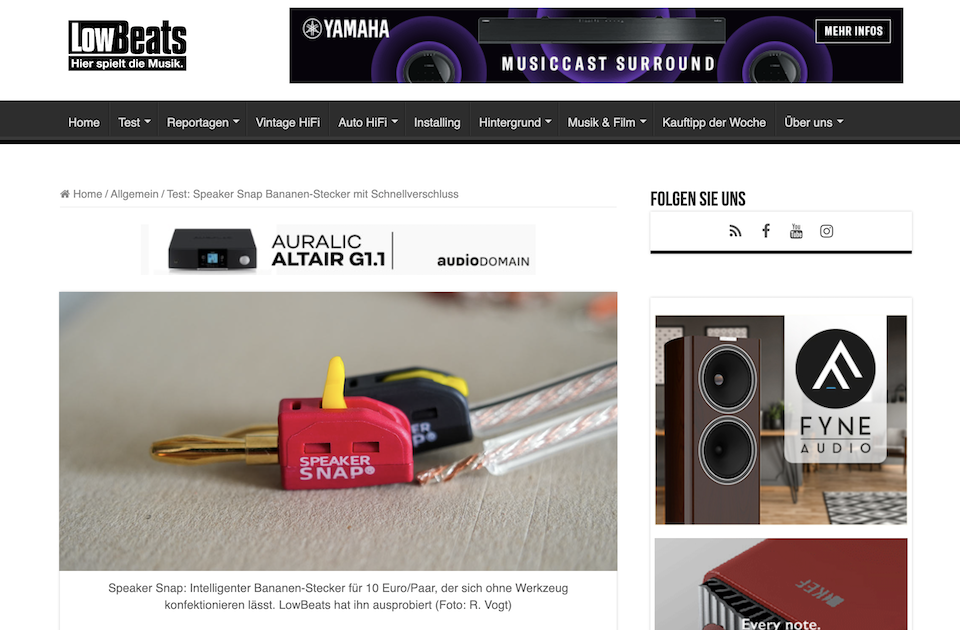 SpeakerSnap Banana Stecker jetzt im Test