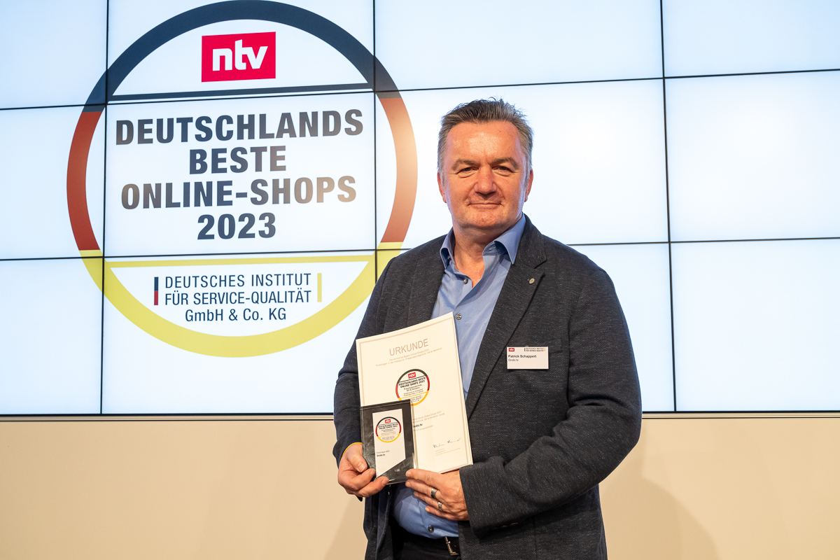 Wir wurden ausgezeichnet als "Bester Deutscher Online Shop 2023 für Präsentationstechnik, Hifi und Heimkino".