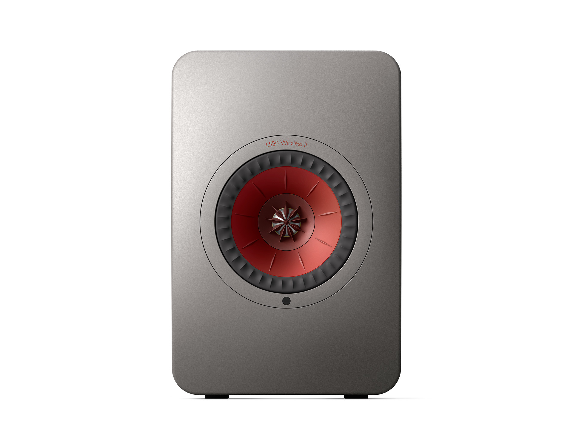 GrobiTV - KEF LS50 Wireless II Lautsprecher Einzeln grau Frontansicht 1
