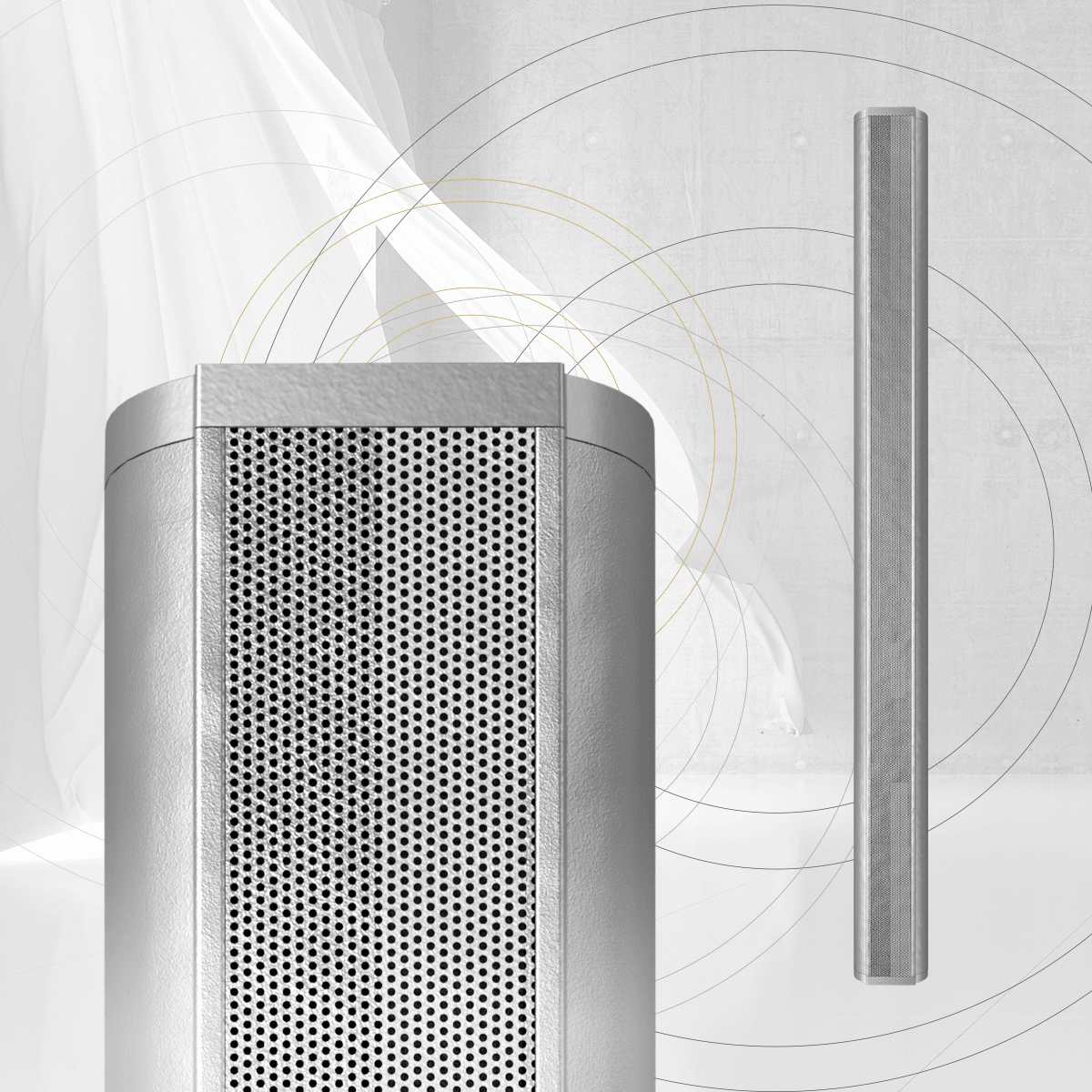 GrobiTV - QEUS APS120C EVO kompakte Flachlautsprecher - Einzellautsprecher silber