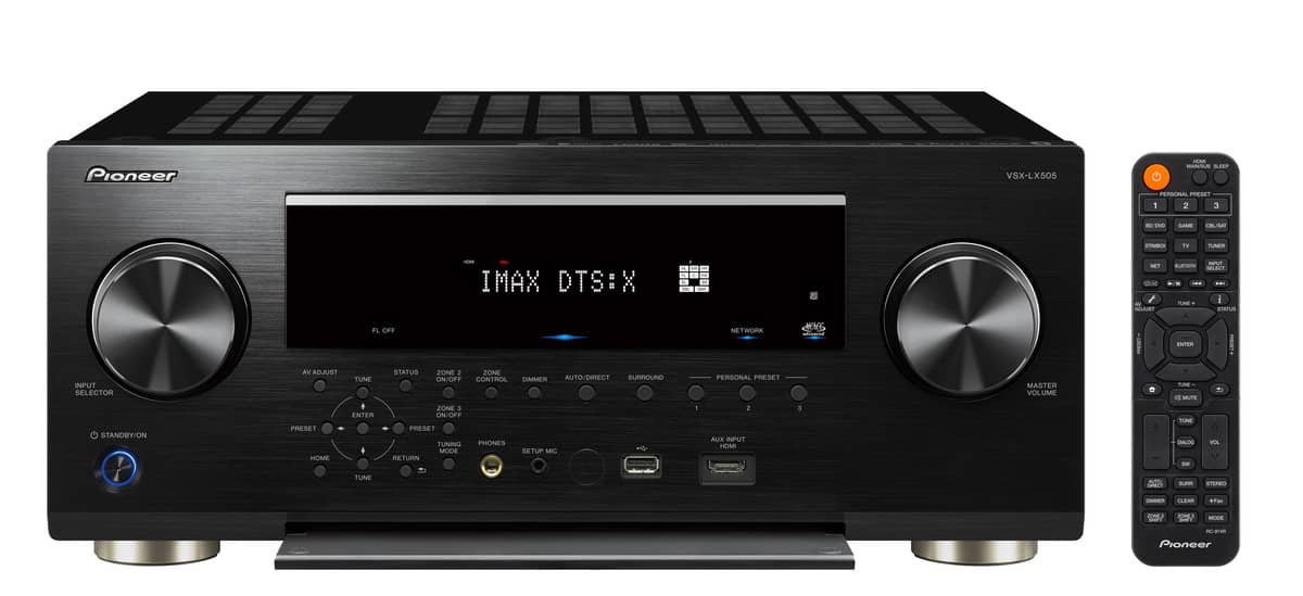 249357-1-1200Wx1200H Grobi.TV - Pioneer VSX-LX505 9.2-Kanal Netzwerk-AV-Receiver schwarz - Frontansicht geöffnet