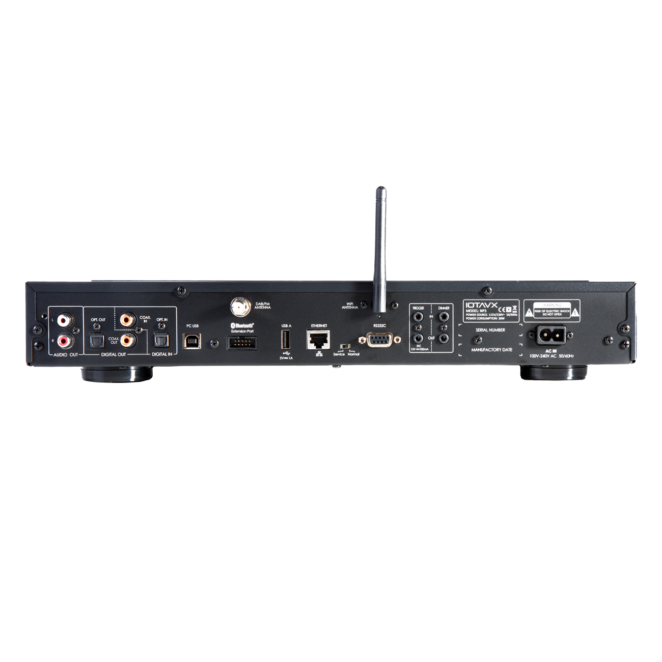 IOTAVX NP3 Netzwerk-CD-Player Ansicht Rueckseite