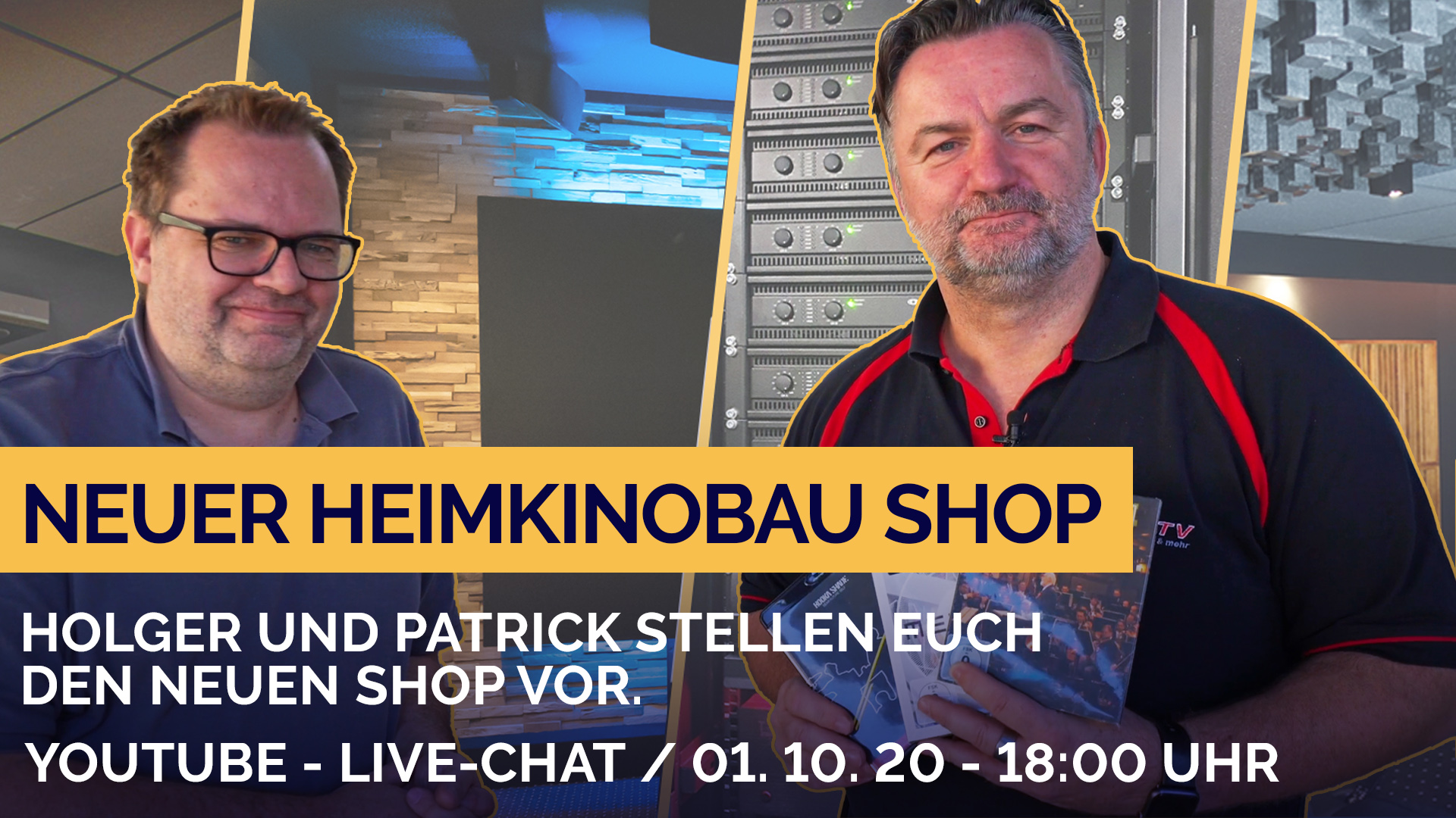 LiveChat - Holger Franz und Patrick Schappert stellen ihnen den neuen Heimkinobau-Shop vor #heimkinobau #grobitv