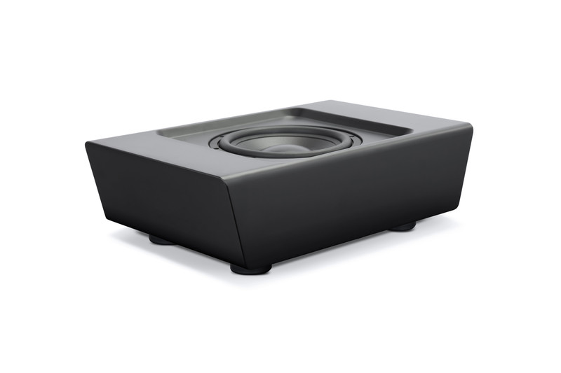 PULSE-SUB-_Top-Down-3-4-Right_Black_GrillOFF GrobiTV - Bluesound PULSE SUB+_Top Down 3-4 Right_Black_GrillOFF