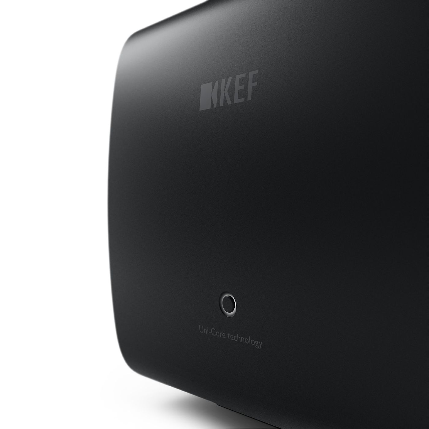 KC62_Carbon-Black_closeup1 GrobiTV - KEF KC62 Subwoofer schwarz Detailansicht 02