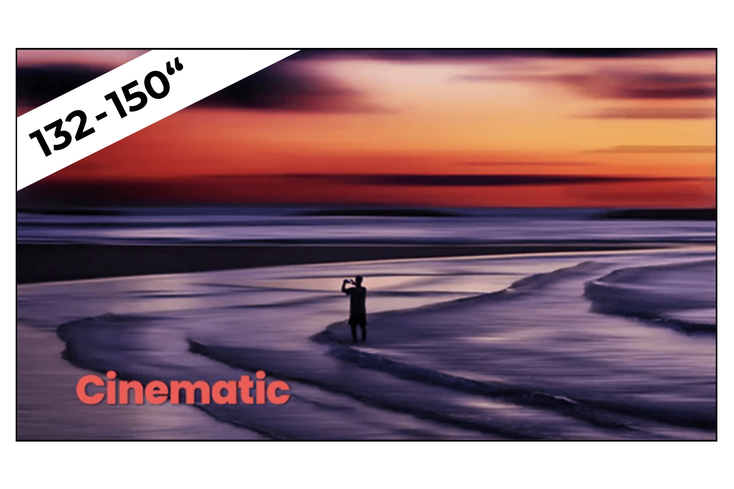 AWOL VISION | Cinematic (132-150") CLR Rahmenleinwand für Laser TVs