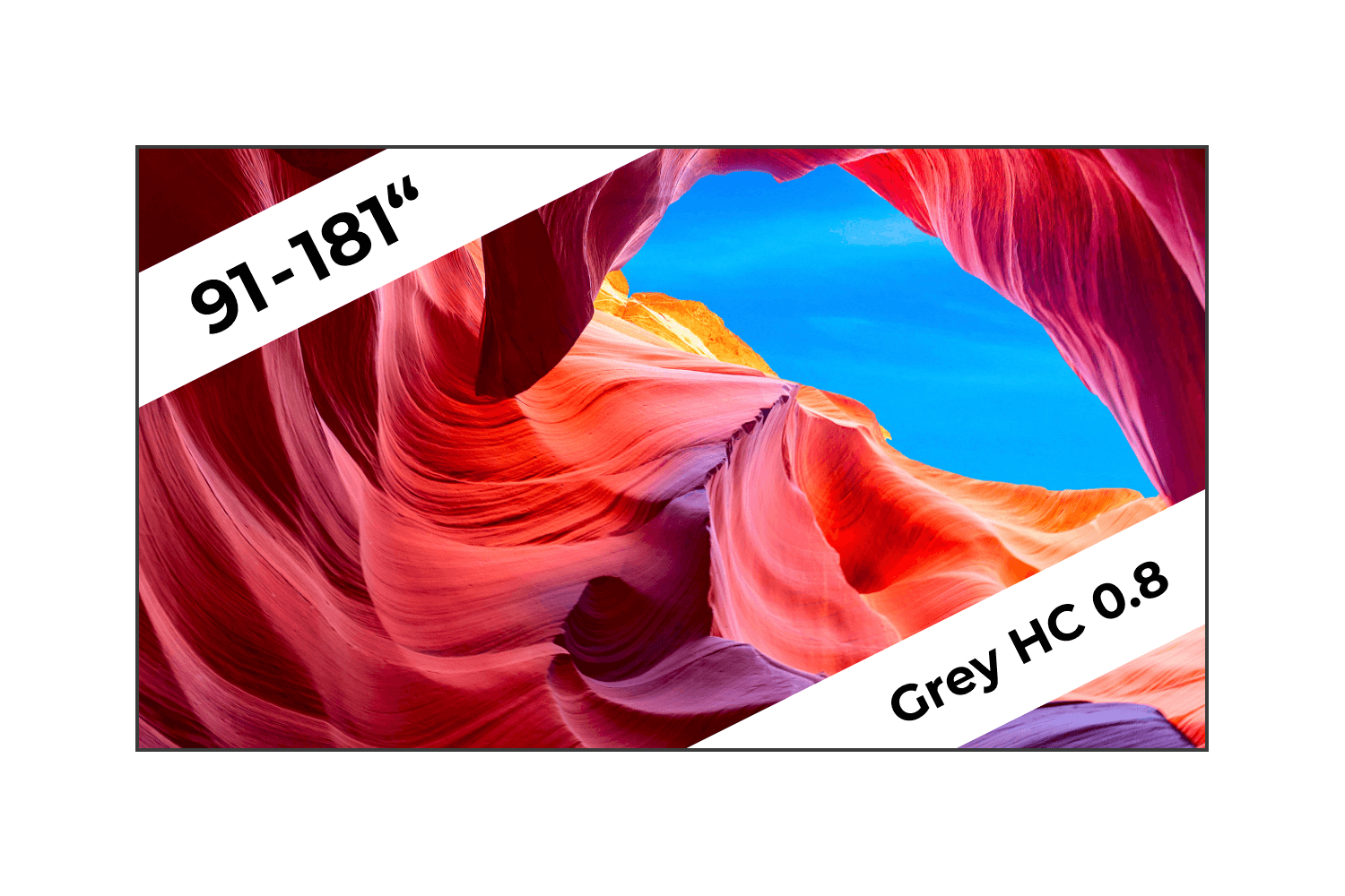 WS S Living Thin | Grey HC (High Contrast 0.8) | Ultraflache 16:9 Rahmenleinwand