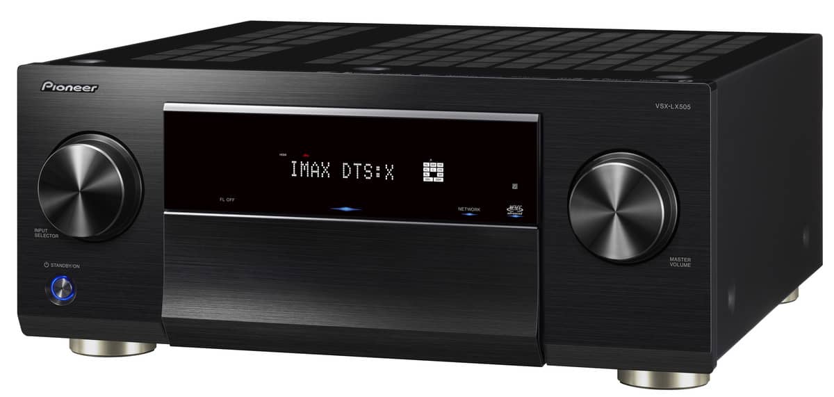 249357-3-1200Wx1200H Grobi.TV - Pioneer VSX-LX505 9.2-Kanal Netzwerk-AV-Receiver schwarz - Frontansicht links