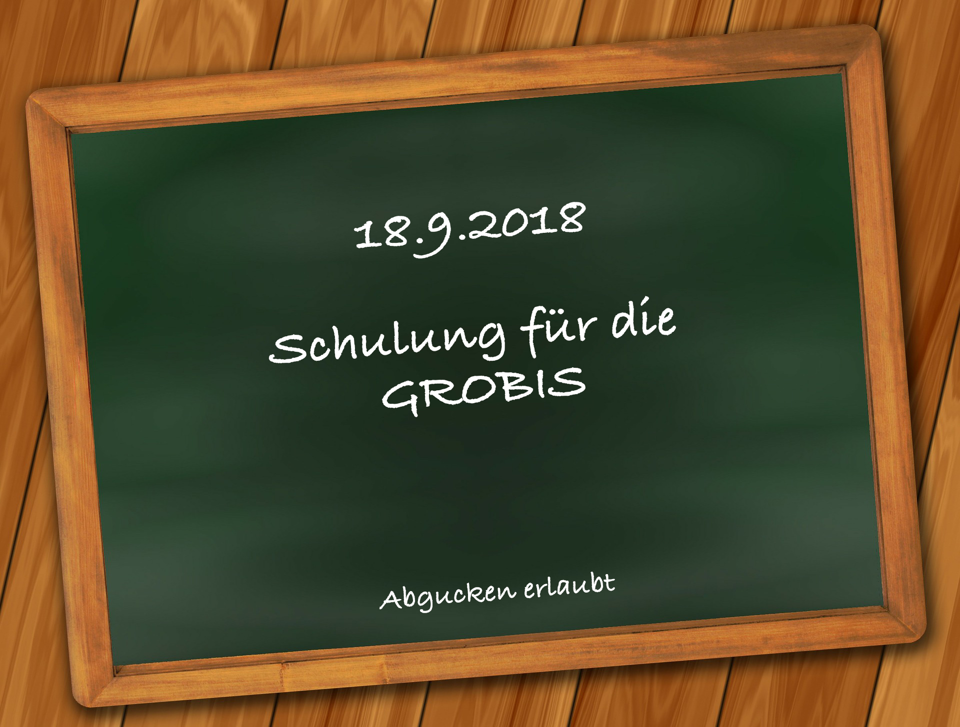 Am 18. September haben wir wegen Weiterbildung geschlossen.