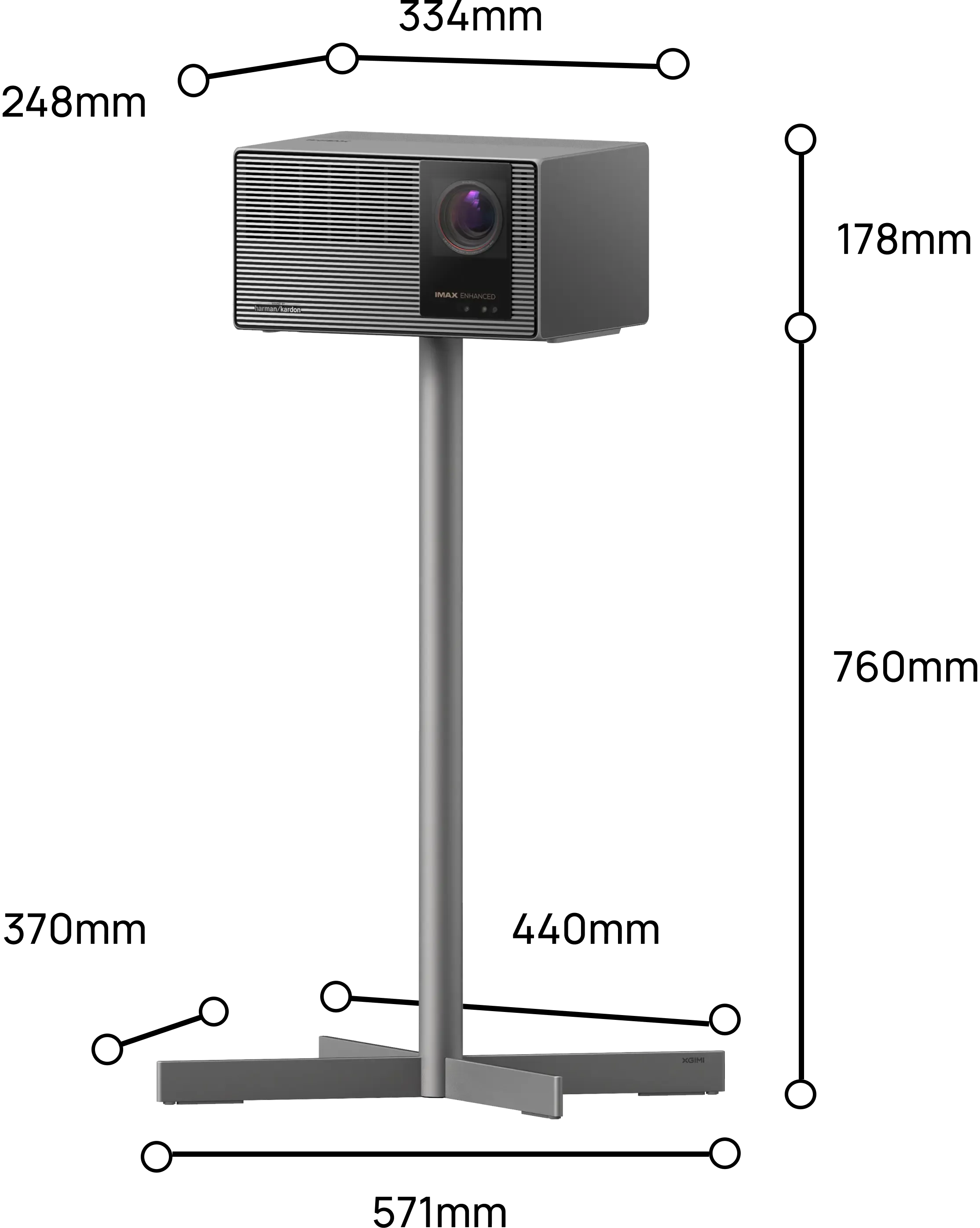 XGIMI X-Bodenständer Ultra (Adapter B) | Premium-Standfuß für TITAN Noir Projektoren