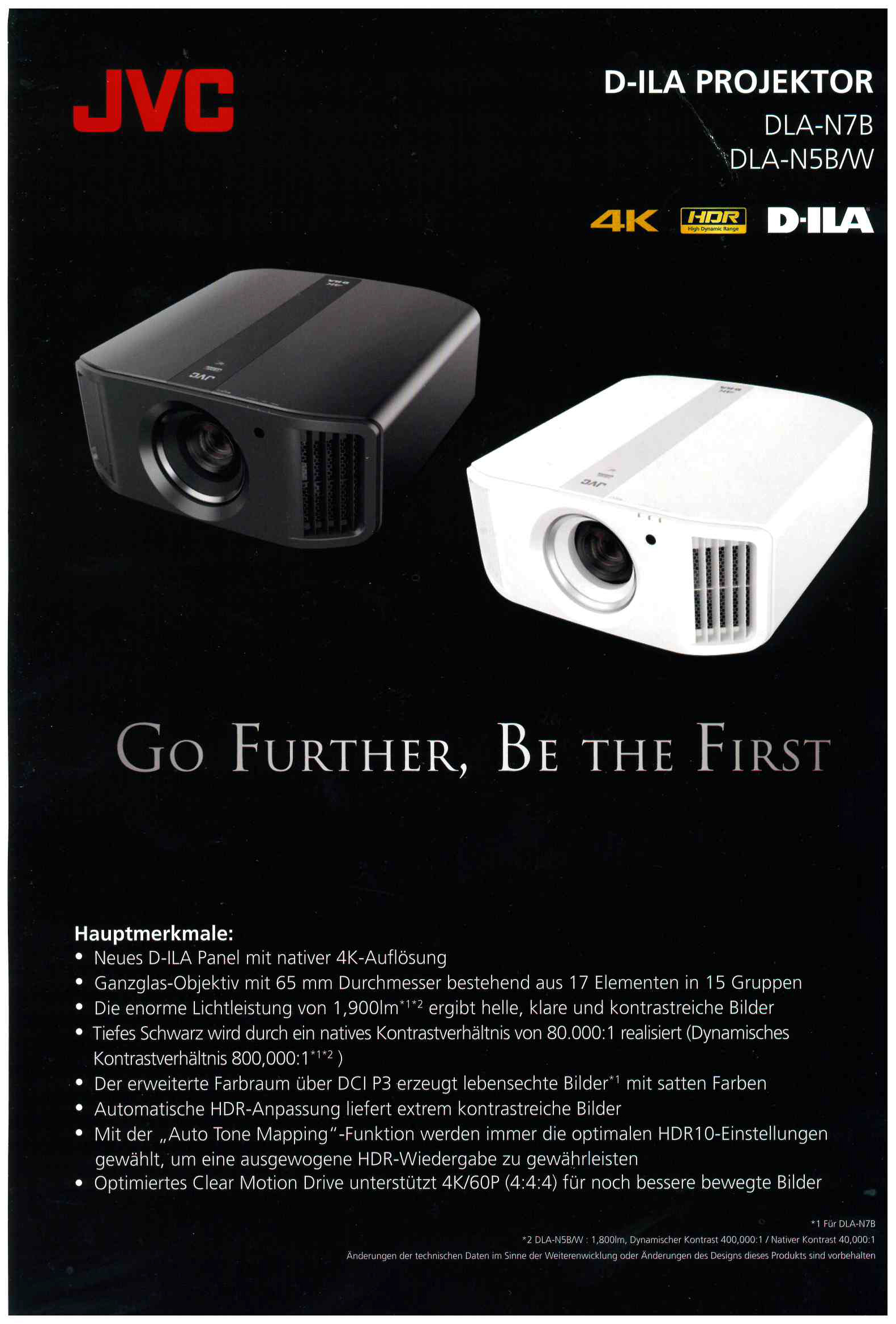JVC DLA-N7B Heimkinoprojektor in der GROBI Edition - Prospekt
