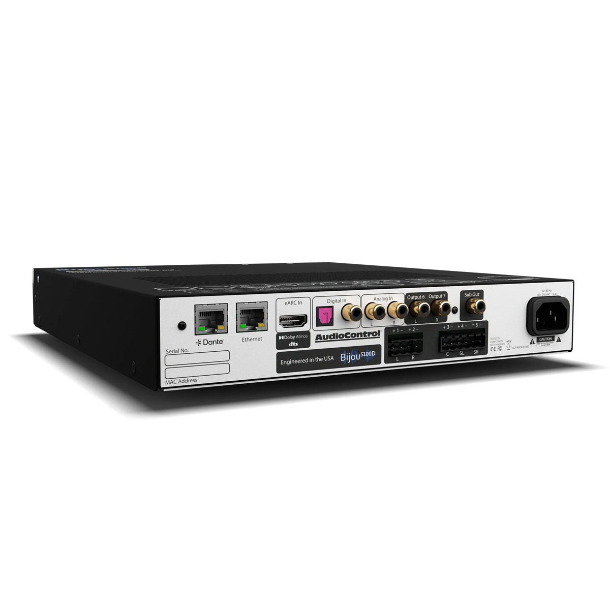 AudioControl Bijou 5100D | Kompakter 5.1 Heimkino-Verstärker mit Dante & HDMI eARC