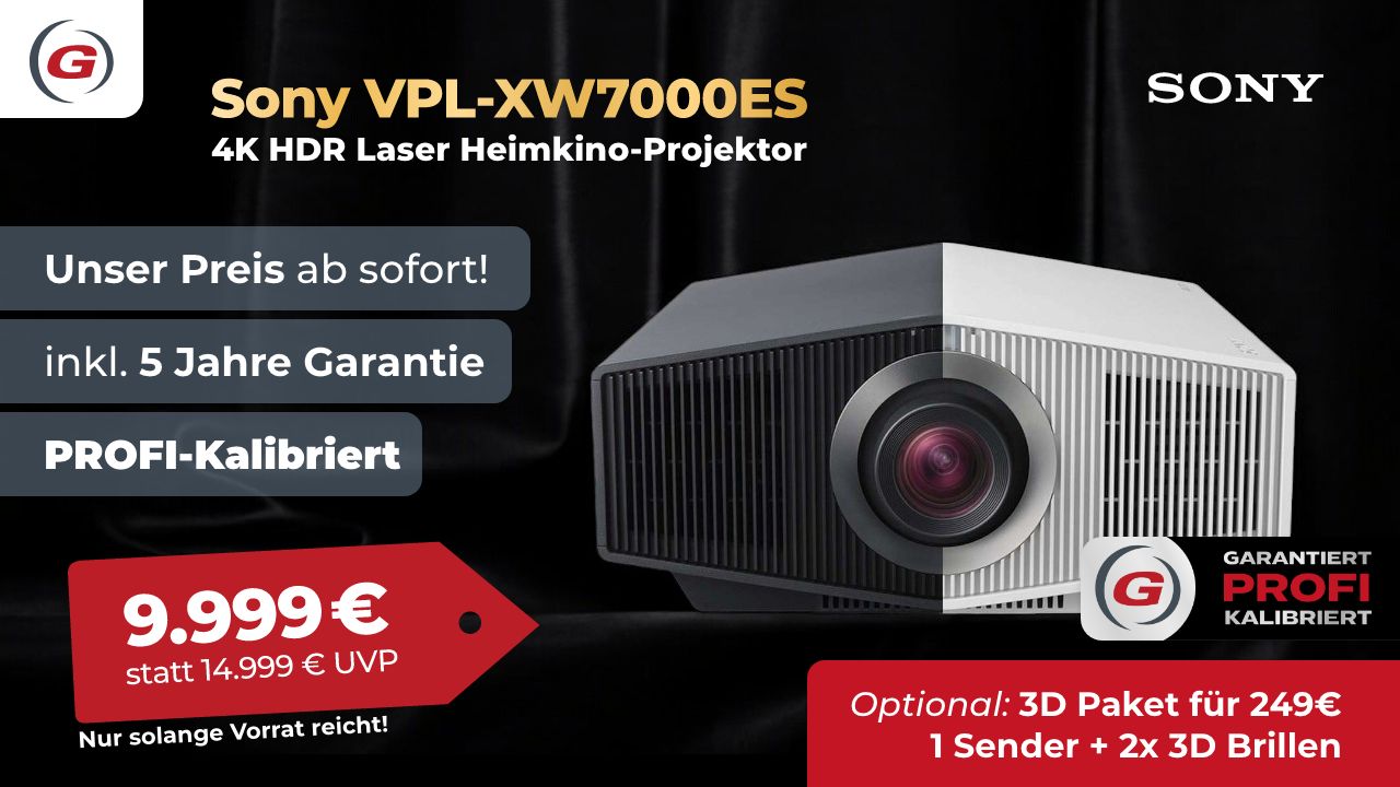 Exklusiv bei GROBI: Sony VPL-XW7000 für 9999 € + 5 Jahre Garantie!