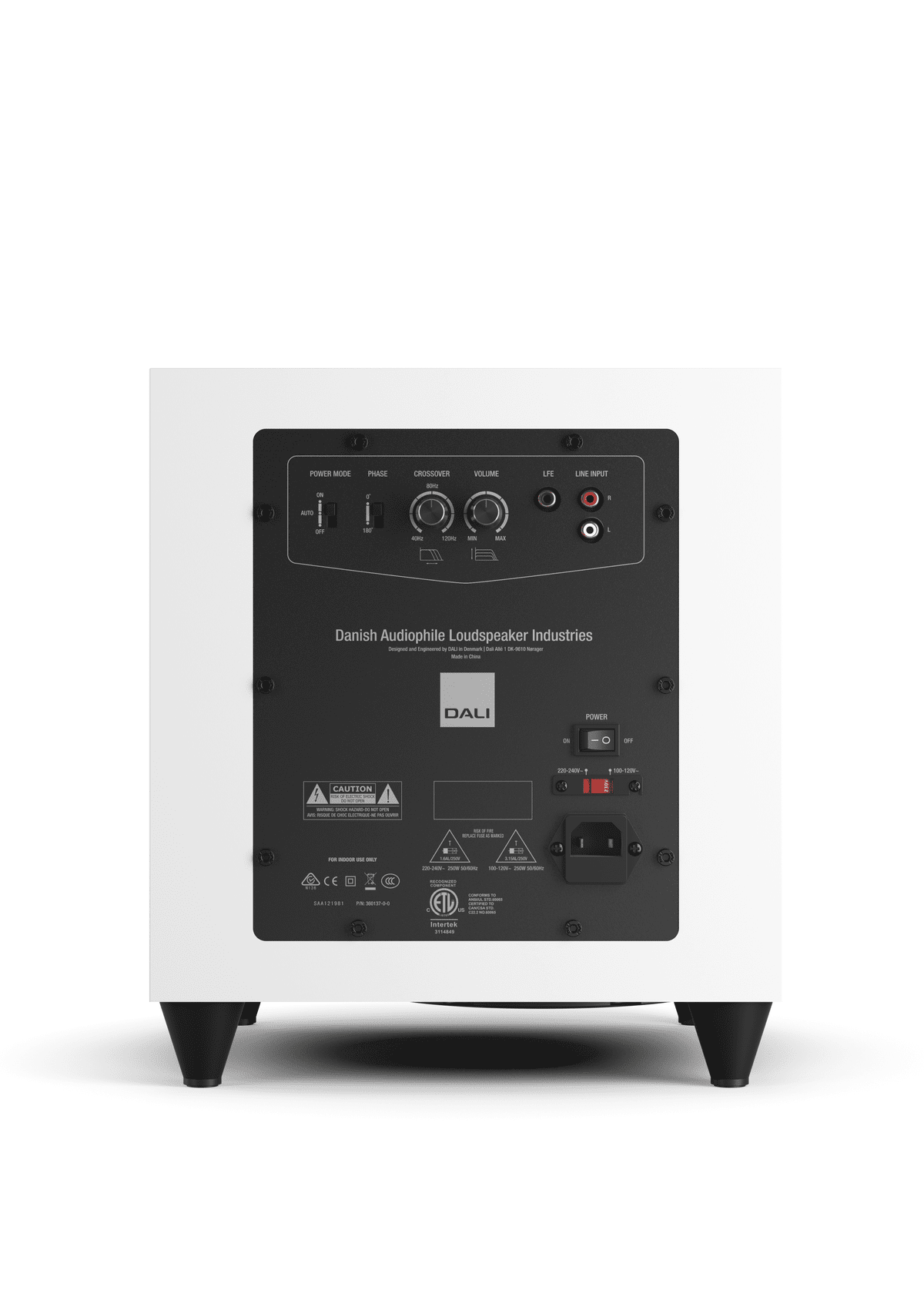 GrobiTV - DALI SUB C-8 D Subwoofer  weiß - Rückansicht