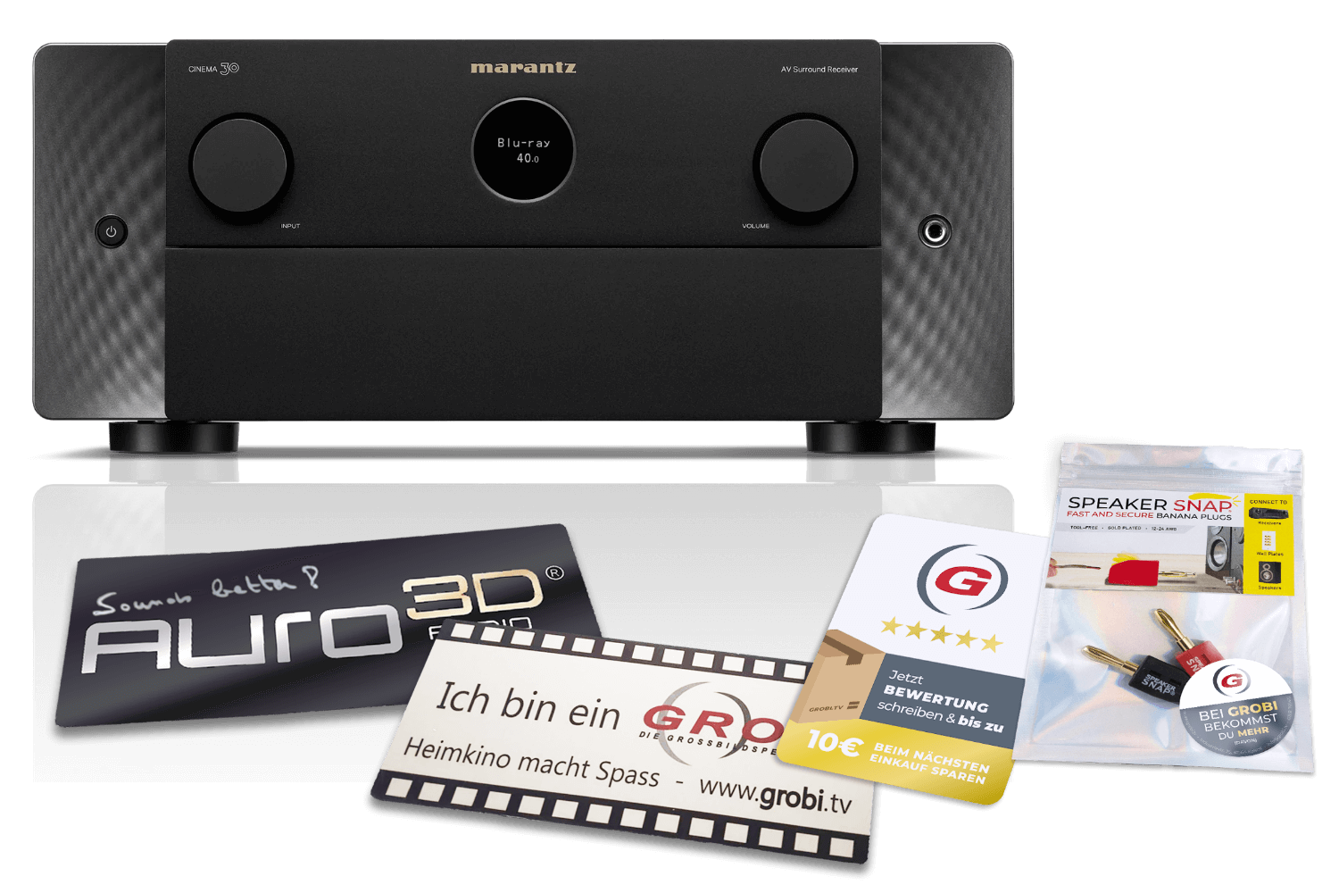 Marantz CINEMA 30 | Premium 11.4-Kanal + (Optional: Dirac Live) + GRATIS SPEAKER SNAP® + Schilder