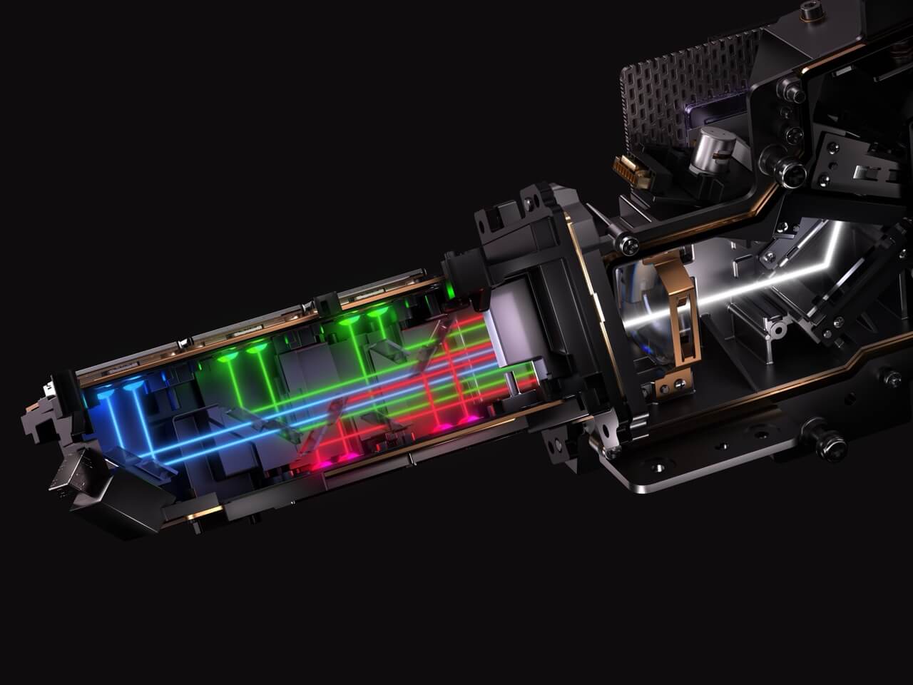 RGB Triple-Laser Lichtsystem des XGIMI TITAN Noir Ultra Max